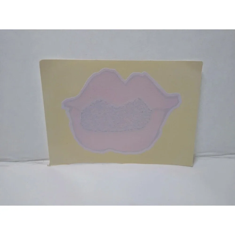 Gross Lips Screamin Gleamin Glitter Iron-On Decal Donruss Vintage Original Cool